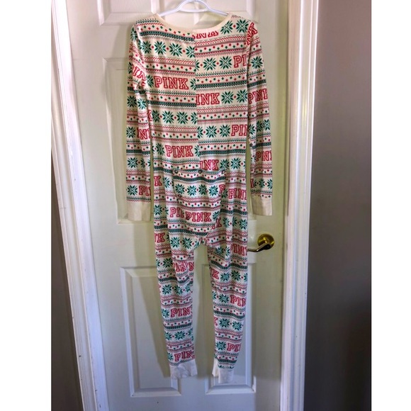 PINK holiday onesie 🎅🏼♥️💚 - Picture 3 of 3